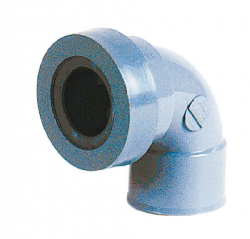 raccord d'évacuation à joint à lèvre coudé 87°30 Ø 32 double femelle