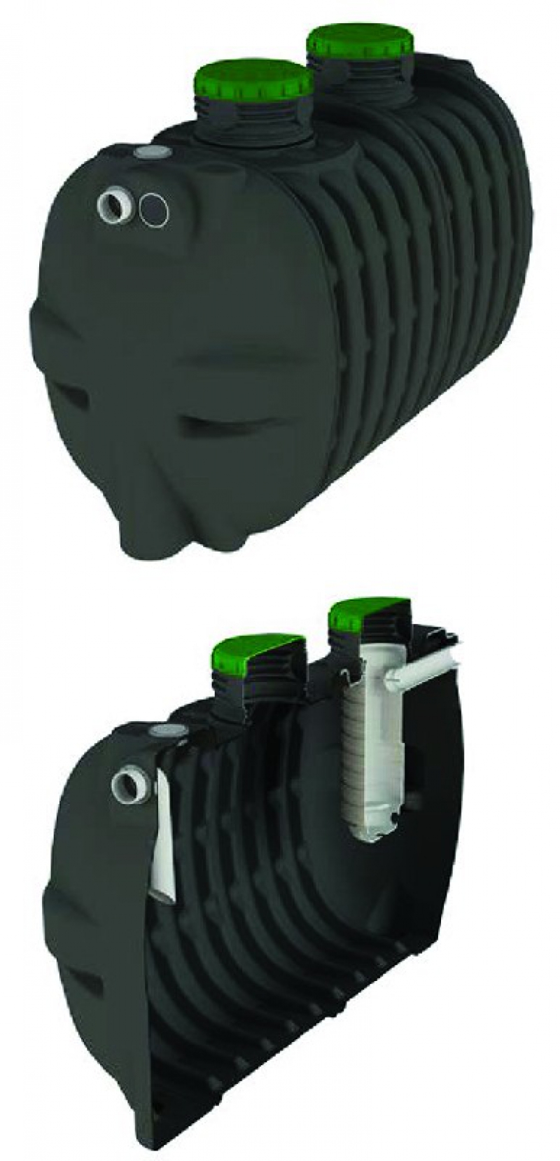 fosse septique Epurbloc 4000 litres entrée et sortie Ø 100 mm LxlxH 3,15 x 1,22 x 1,45 m