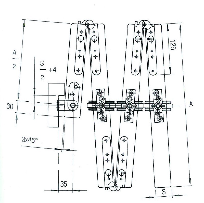 FERRURES POUR PORTES PLIANTES 059.827