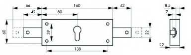 SERRURES POUR MENUISERIE METALLIQUE 081.014