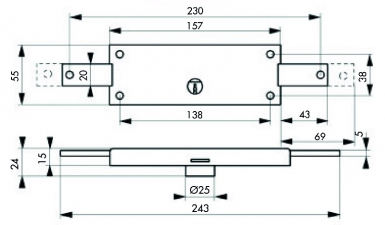 SERRURES POUR MENUISERIE METALLIQUE 081.098