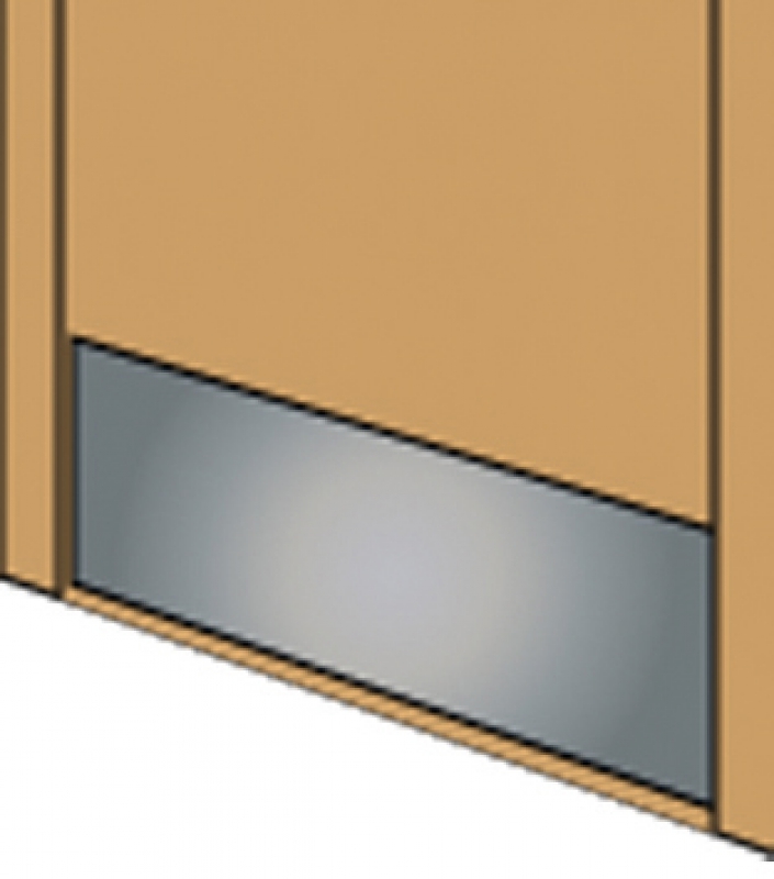Plaque de protection bas de porte en Aluminium, fixation Vis, Dimensions  750 x 150mm ( Prix pour 1 )