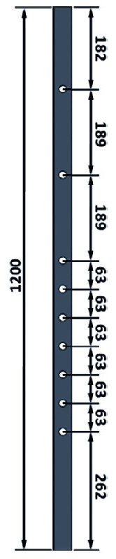 MAINS COURANTES - PILASTRES MONTANTS FORTS 086.016