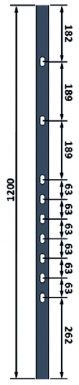 MAINS COURANTES - PILASTRES MONTANTS FORTS 086.018