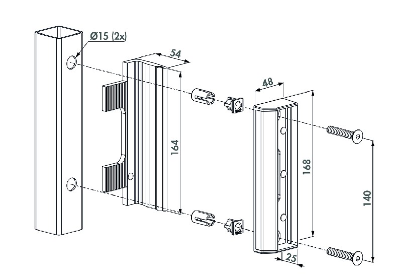 SERRURES POUR MENUISERIE METALLIQUE 092.318