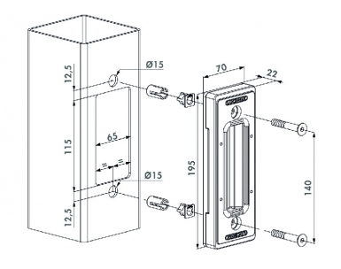 SERRURES POUR MENUISERIE METALLIQUE 092.320