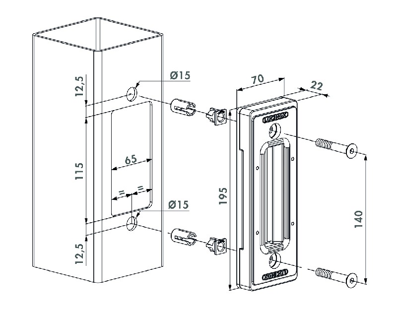 SERRURES POUR MENUISERIE METALLIQUE 092.320