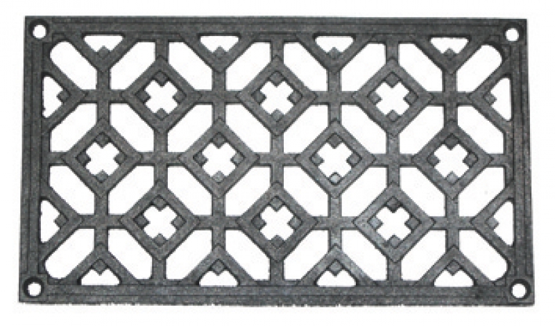 grille aération rectangulaire fonte pour murs extérieurs LxH