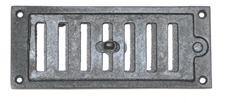 grille aération cheminée fermeture réglable fonte brute HxL: 75x180 mm