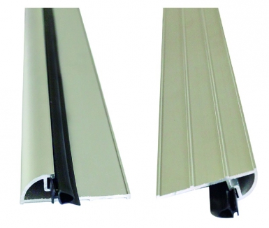 Seuil de porte palière SPP aluminium anodisé incolore.+ joint incorporé -  dim 51x16 mm lg. 1 m