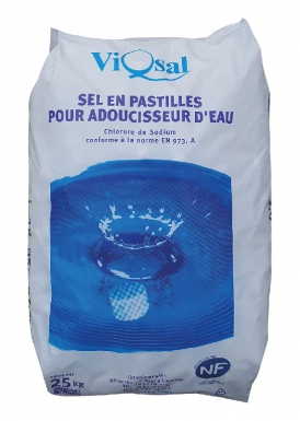 Sac de 25Kg en pastilles de sel adoucisseur d'eau