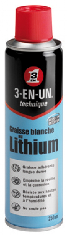 Graisse Blanche au Lithium 250ml - 3-EN-UN TECHNIQUE