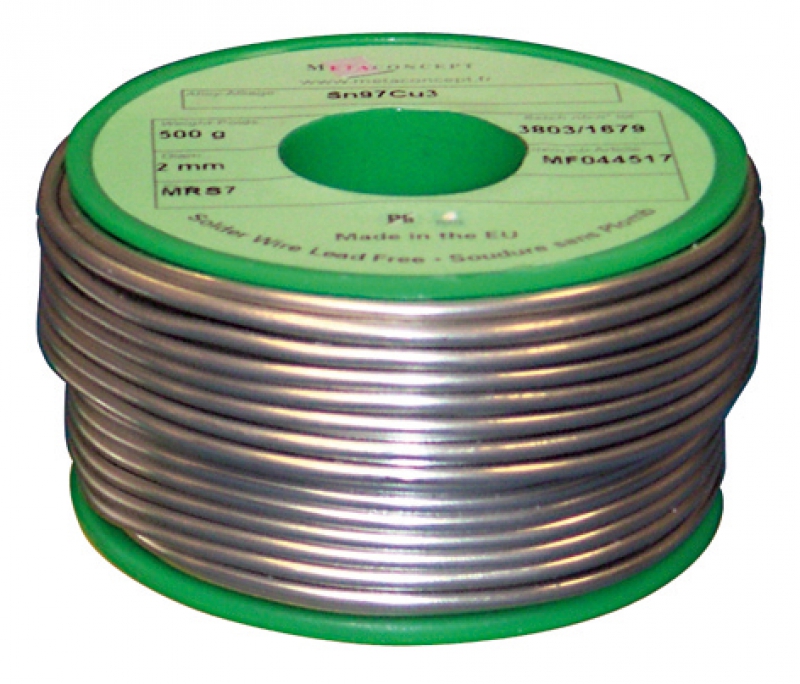fil soudure d'étain décapante Actifil - Ø 2 mm - 40 % - bobine 1 Kg