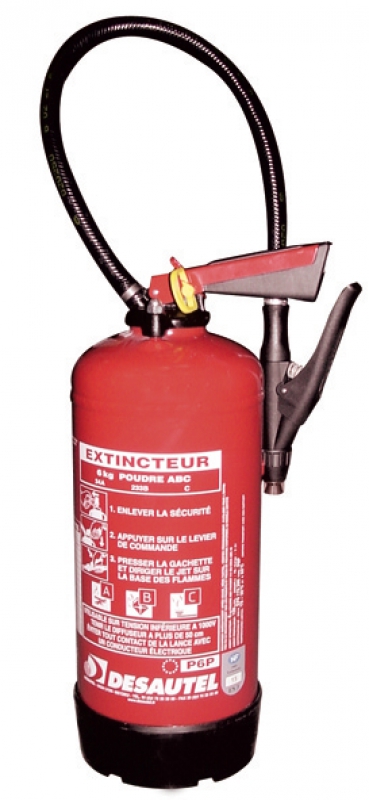 Extincteur à poudre ABC de 6 kg - 1001 Fêtes