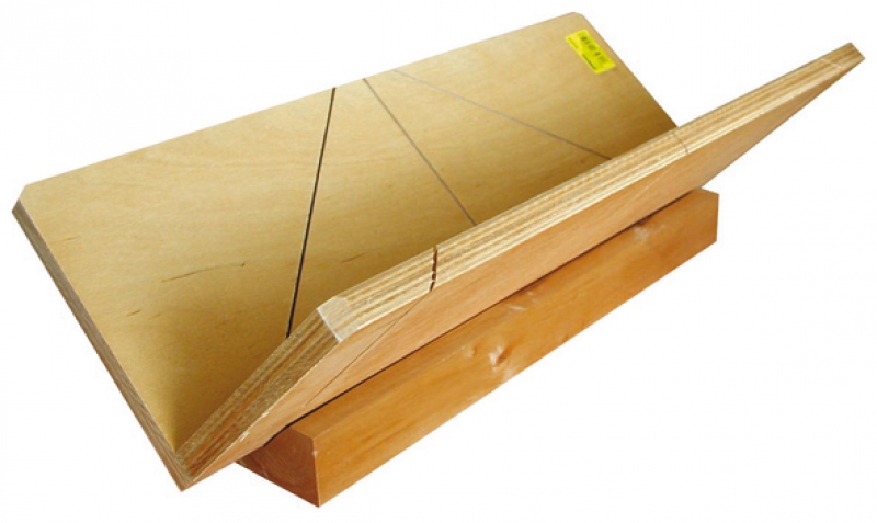 boîte à onglet - bois multiplis - long. 400 mm - dim. V 130x130 mm