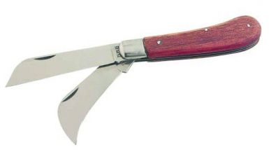 KS Tools 907.2186 Couteau Électricien Pro – 1 Lame Serpette + 1 Lame Droite Pliantes