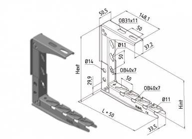 SUPPORT DE CABLE ET CONDUITS 514.033