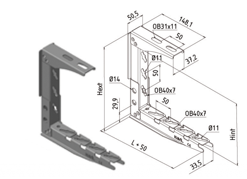 SUPPORT DE CABLE ET CONDUITS 514.035