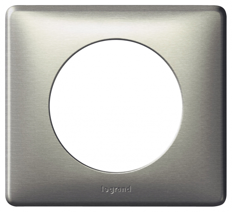 Plaque 1 Poste Hager Kallysta - Coloris Titane - Réf. WKN811 - Neuf Pour Tableau électrique