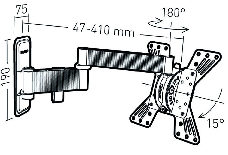 supports &eacute;crans muraux 618.221