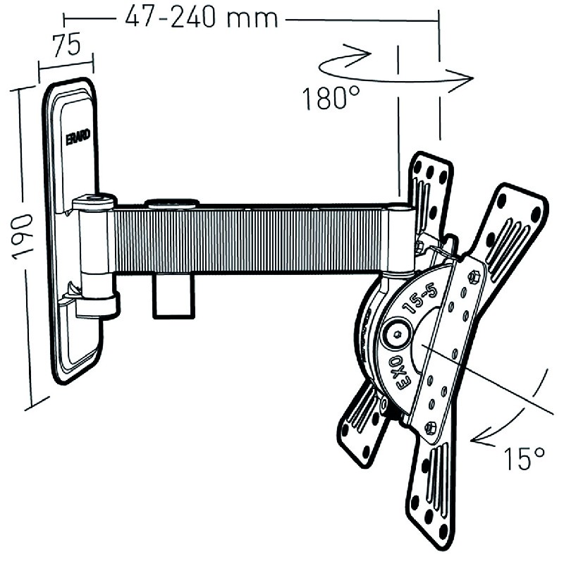 supports &eacute;crans muraux 618.222