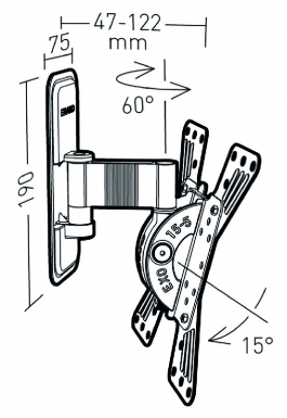 supports &eacute;crans muraux 618.223