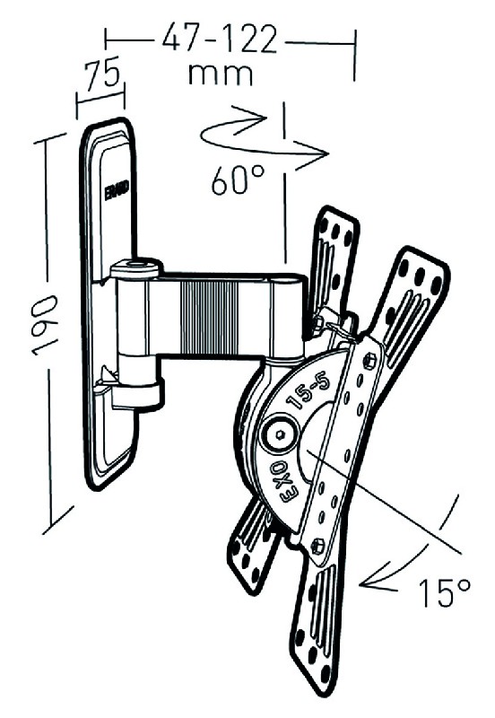 supports &eacute;crans muraux 618.223