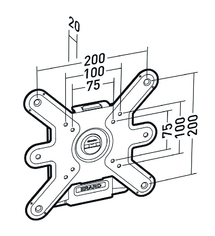 supports &eacute;crans muraux 618.240