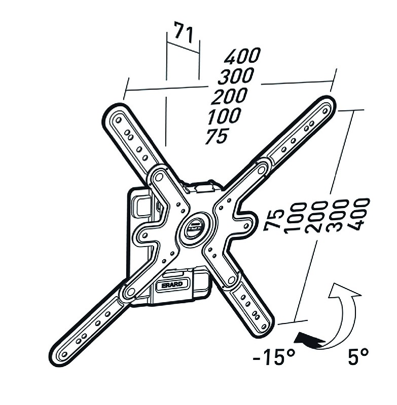 supports &eacute;crans muraux 618.245