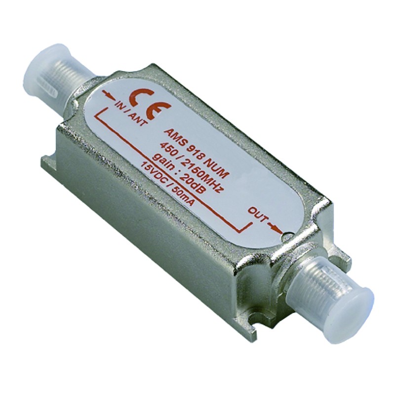 Amplificateur Signal Satellite/TNT Axing SVS 2-04 – 10 DB, 47-2400 MHz, 2 Voies, Neuf