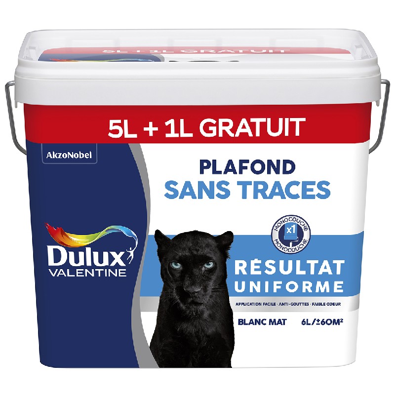 peinture PLAFOND SANS TRACES application facile sans éclaboussure ni coulure faible odeur