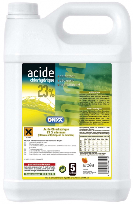 Acide chlorhydrique 5 L