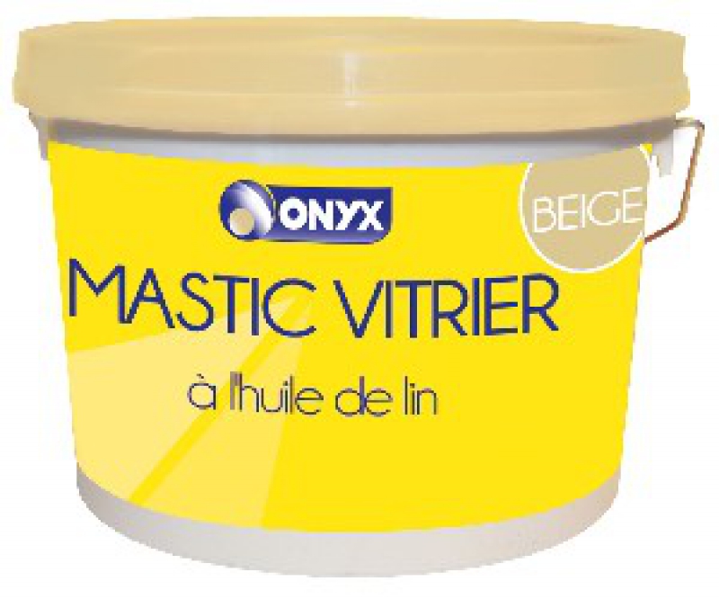 MASTIC VITRIER pur huile de lin - coloris beige 5 Kg